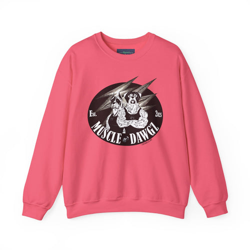 Muscle Dawgz Crewneck Sweatshirt — Vintage Pitbull Logo Pullover