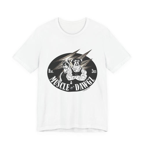 Muscle Dawgz Tee — Vintage Dog Gym Graphic T-Shirt