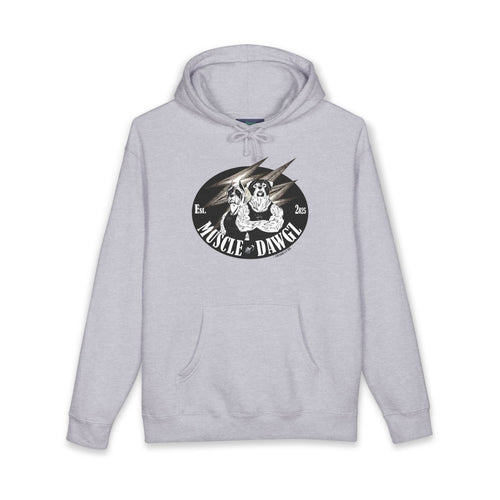 Muscle Dog Hoodie — Vintage Pitbull Strength Graphic Sweatshirt