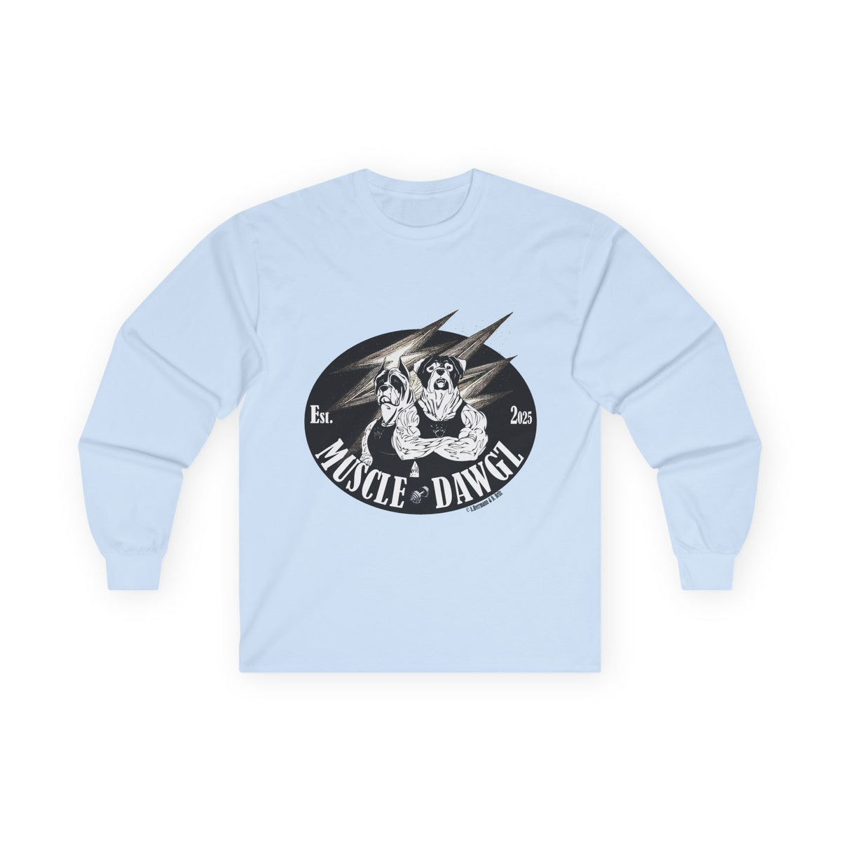 Muscle Dawgz Graphic Long Sleeve Tee- Unisex