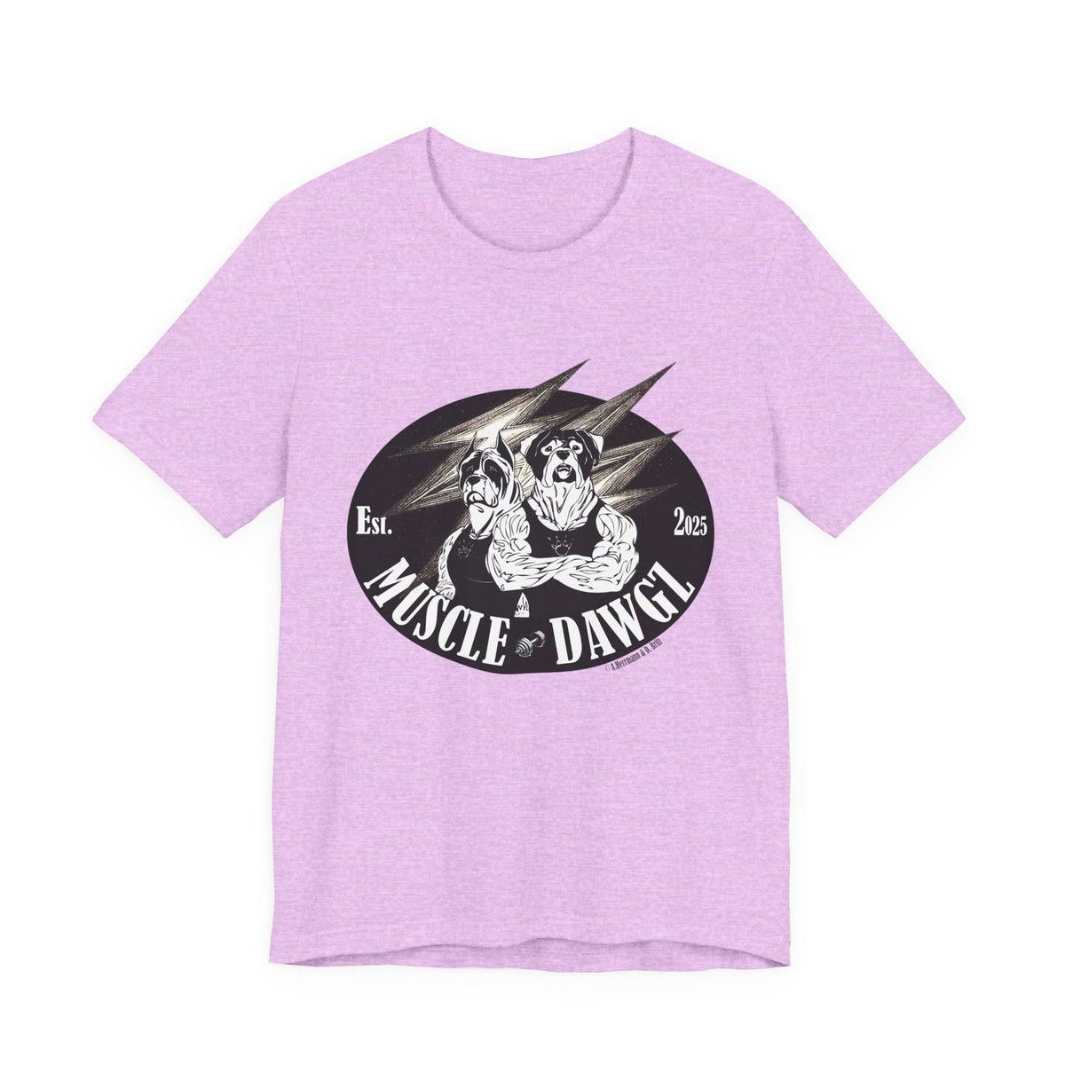 Muscle Dawgz Tee — Vintage Dog Gym Graphic T-Shirt