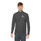 Quarter-Zip Pullover — Vintage Floral Crest Chest Logo