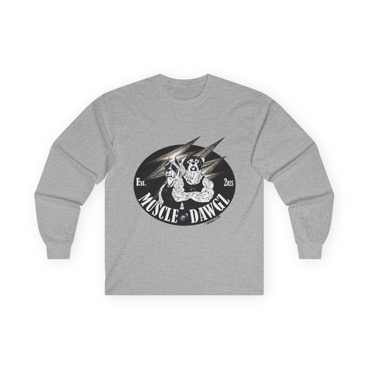 Muscle Dawgz Graphic Long Sleeve Tee- Unisex