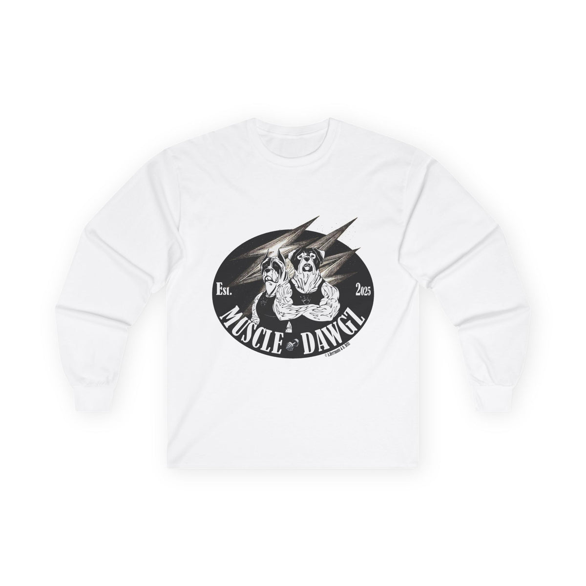 Muscle Dawgz Graphic Long Sleeve Tee- Unisex