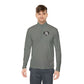 Quarter-Zip Pullover — Vintage Floral Crest Chest Logo