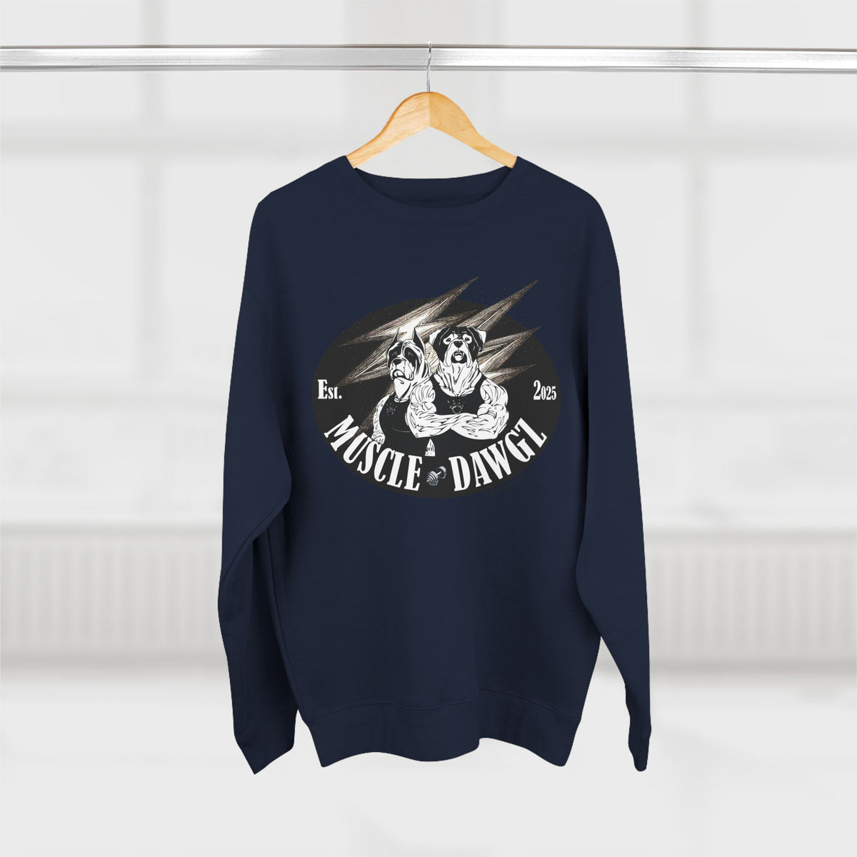 Muscle Dawg Graphic Crewneck Sweatshirt