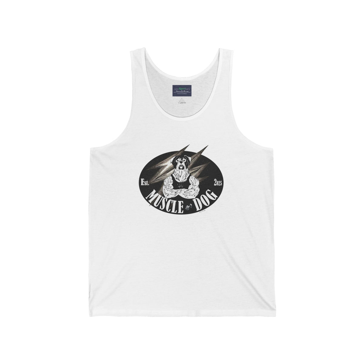 Muscle Dog Tank Top — Vintage Bulldog Gym Graphic Tank