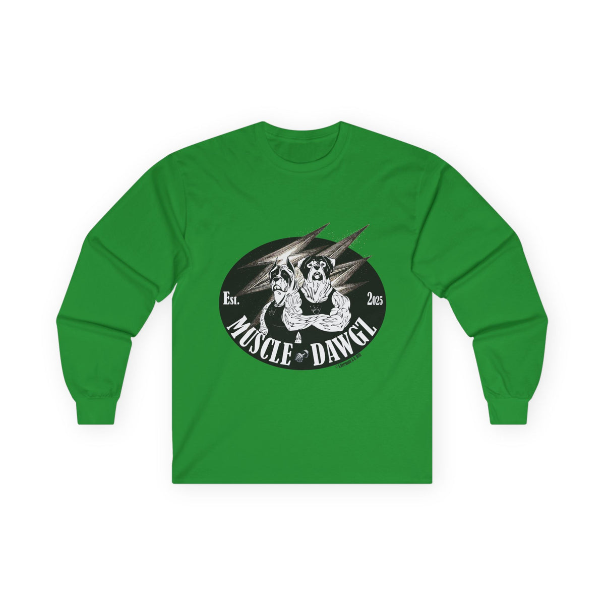 Muscle Dawgz Graphic Long Sleeve Tee- Unisex
