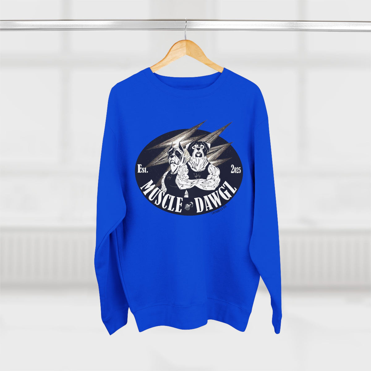 Muscle Dawg Graphic Crewneck Sweatshirt