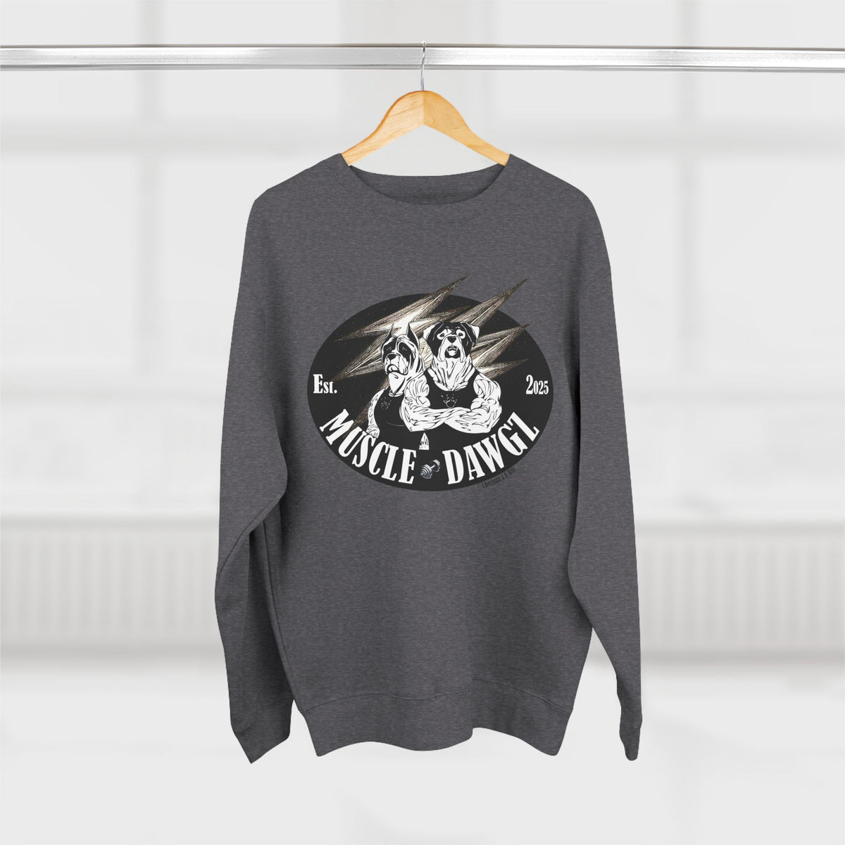 Muscle Dawg Graphic Crewneck Sweatshirt