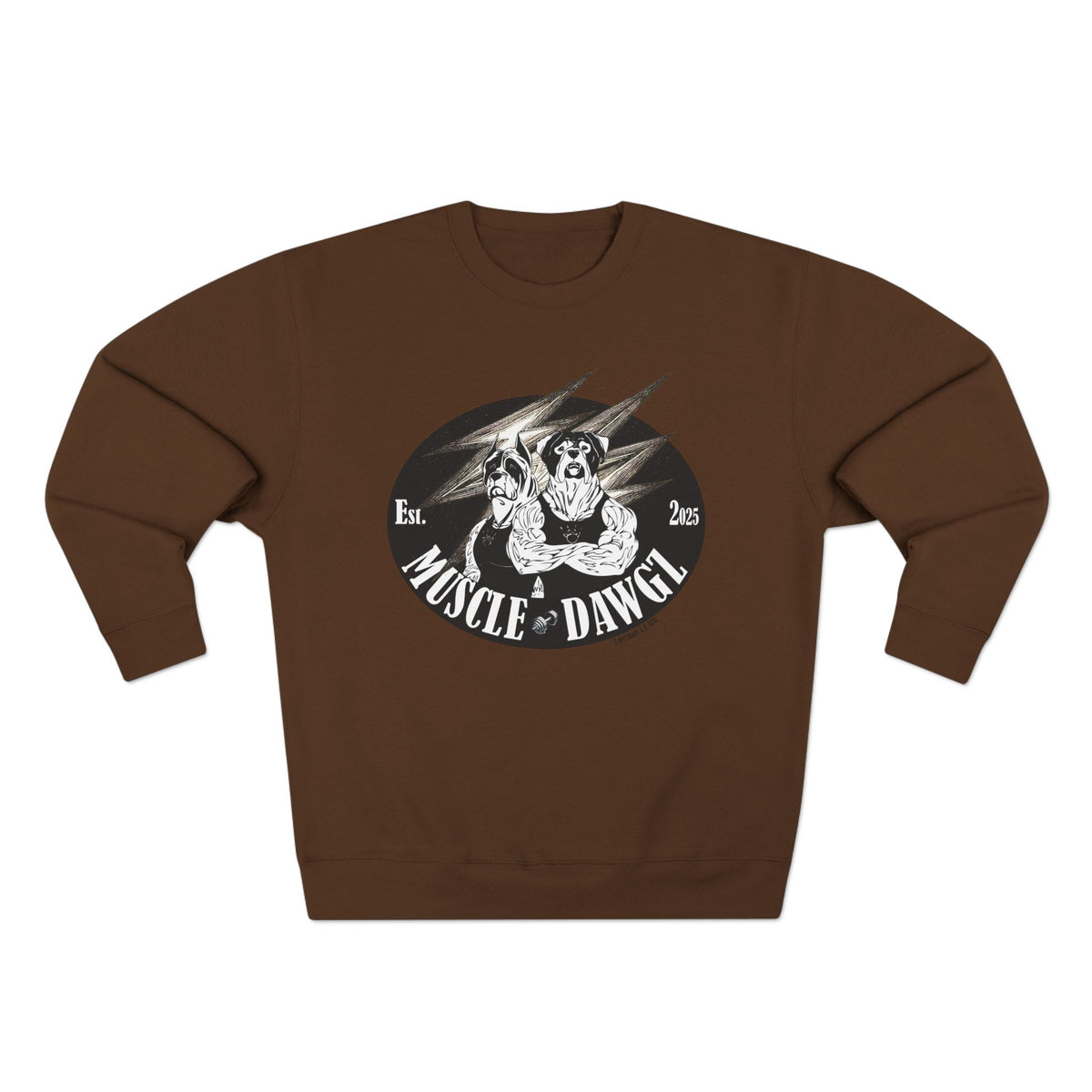 Muscle Dawg Graphic Crewneck Sweatshirt