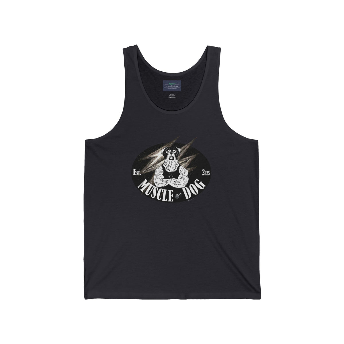Muscle Dog Tank Top — Vintage Bulldog Gym Graphic Tank