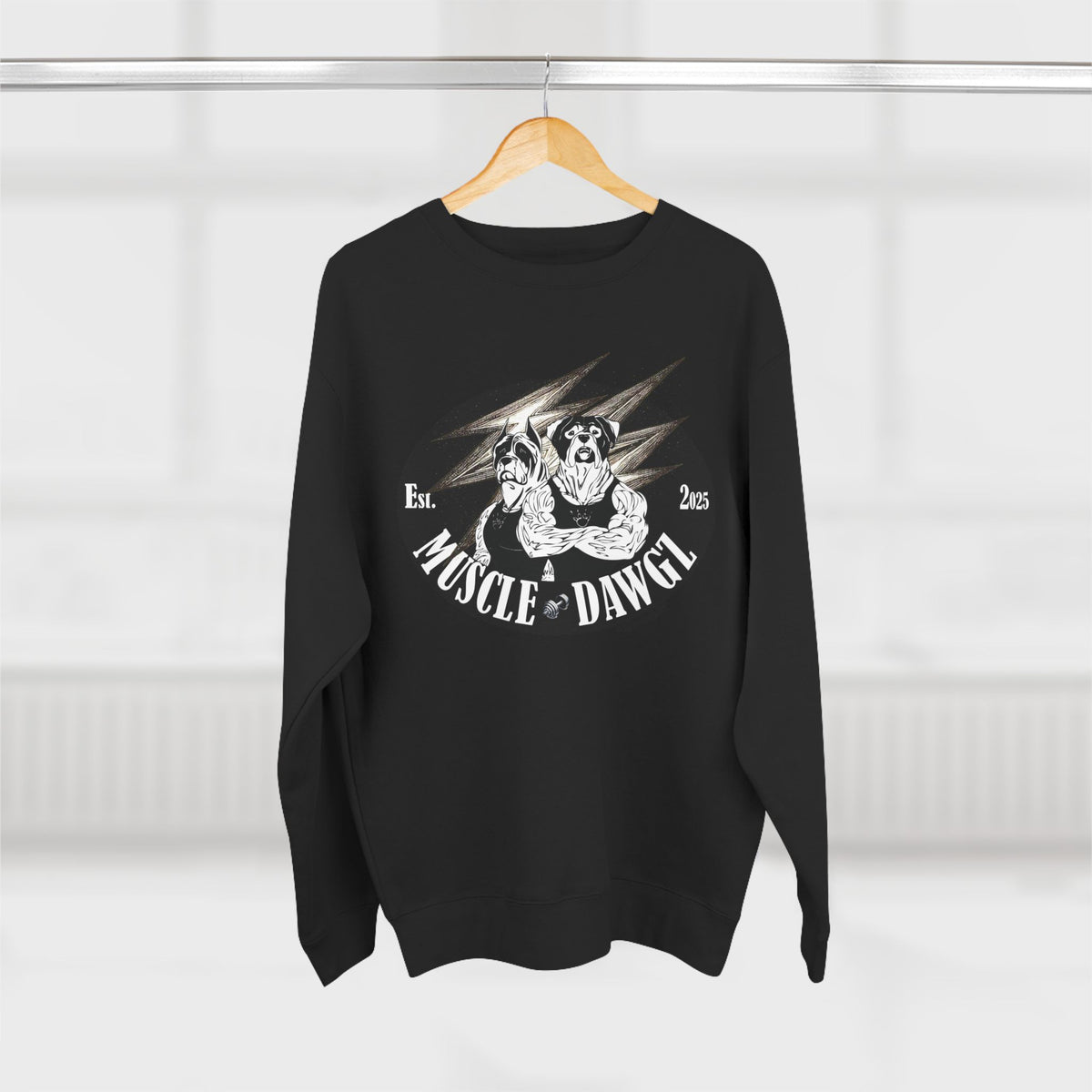 Muscle Dawg Graphic Crewneck Sweatshirt