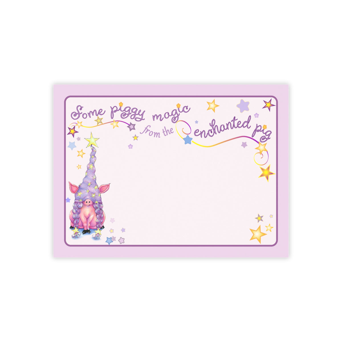Some Piggy Magic from the Enchanted Gnome Pig Post-it Note Pad