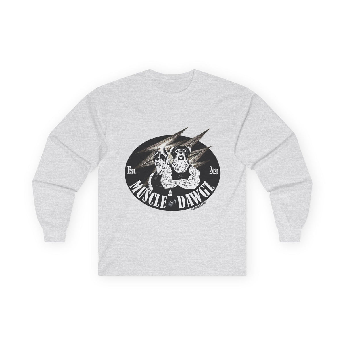 Muscle Dawgz Graphic Long Sleeve Tee- Unisex