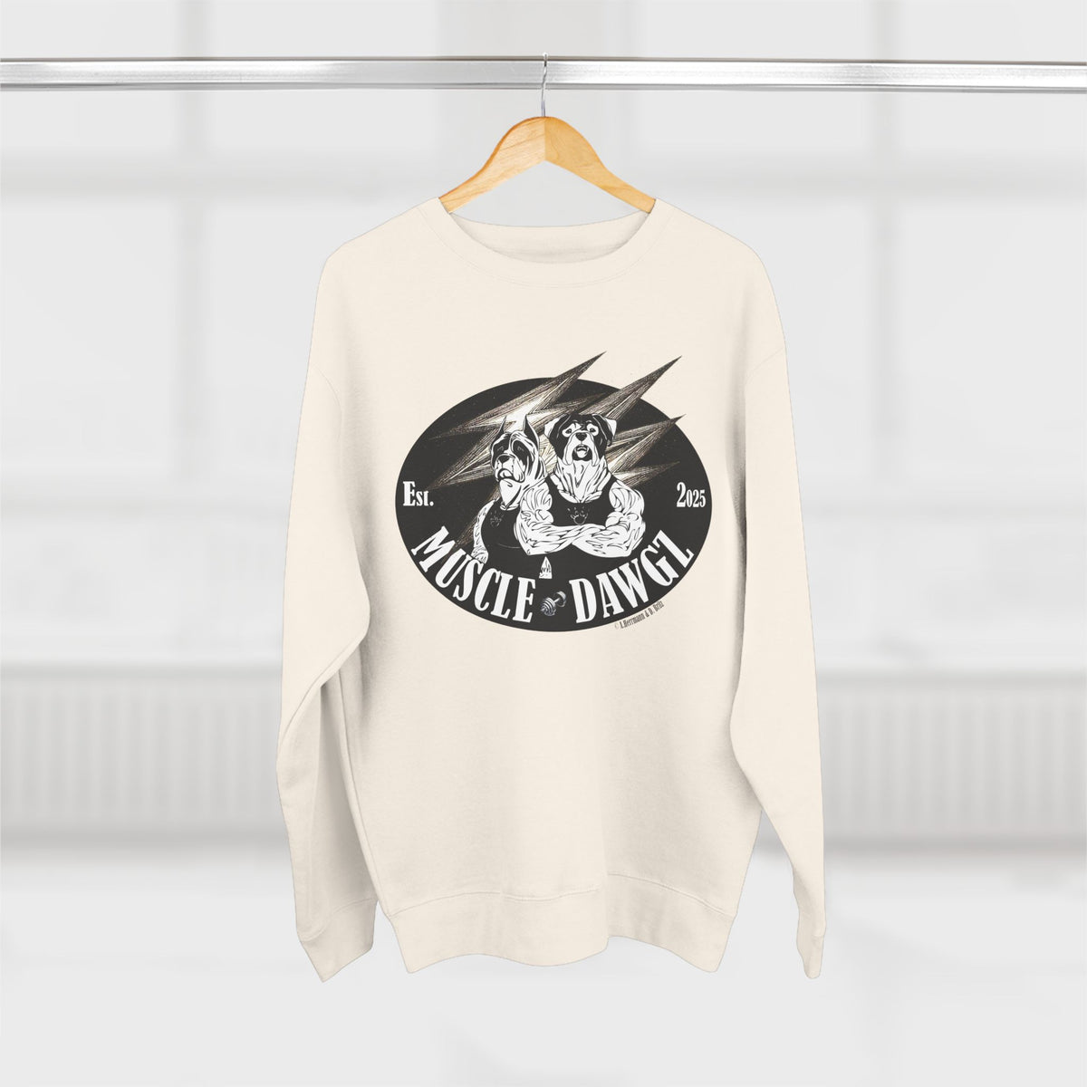 Muscle Dawg Graphic Crewneck Sweatshirt
