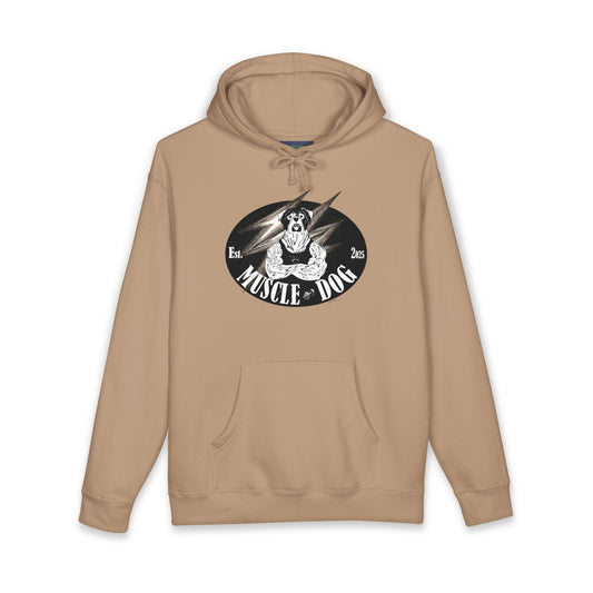 Muscle Dog Hoodie — Vintage Pitbull Strength Graphic Sweatshirt