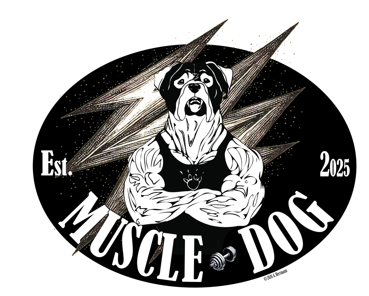 Muscle Dog Hoodie — Vintage Pitbull Strength Graphic Sweatshirt