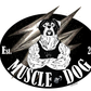 Muscle Dog Hoodie — Vintage Gym Bulldog Graphic Pullover