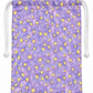 Lavender Gold Star Favor Bag — Purple Drawstring Party Pouch