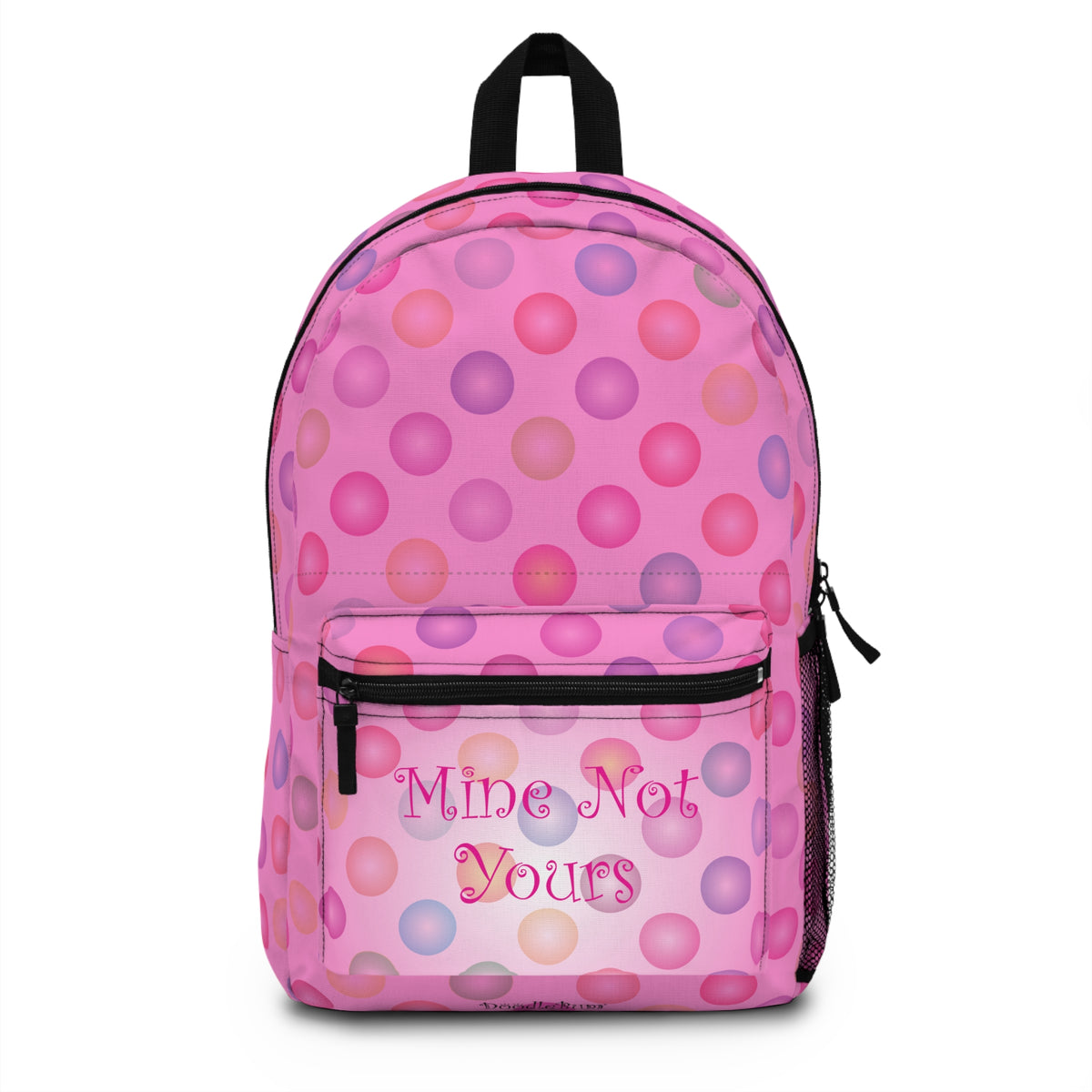 Hot Pink Polka Dot Backpack — Add your name!