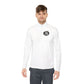 Quarter-Zip Pullover — Vintage Floral Crest Chest Logo