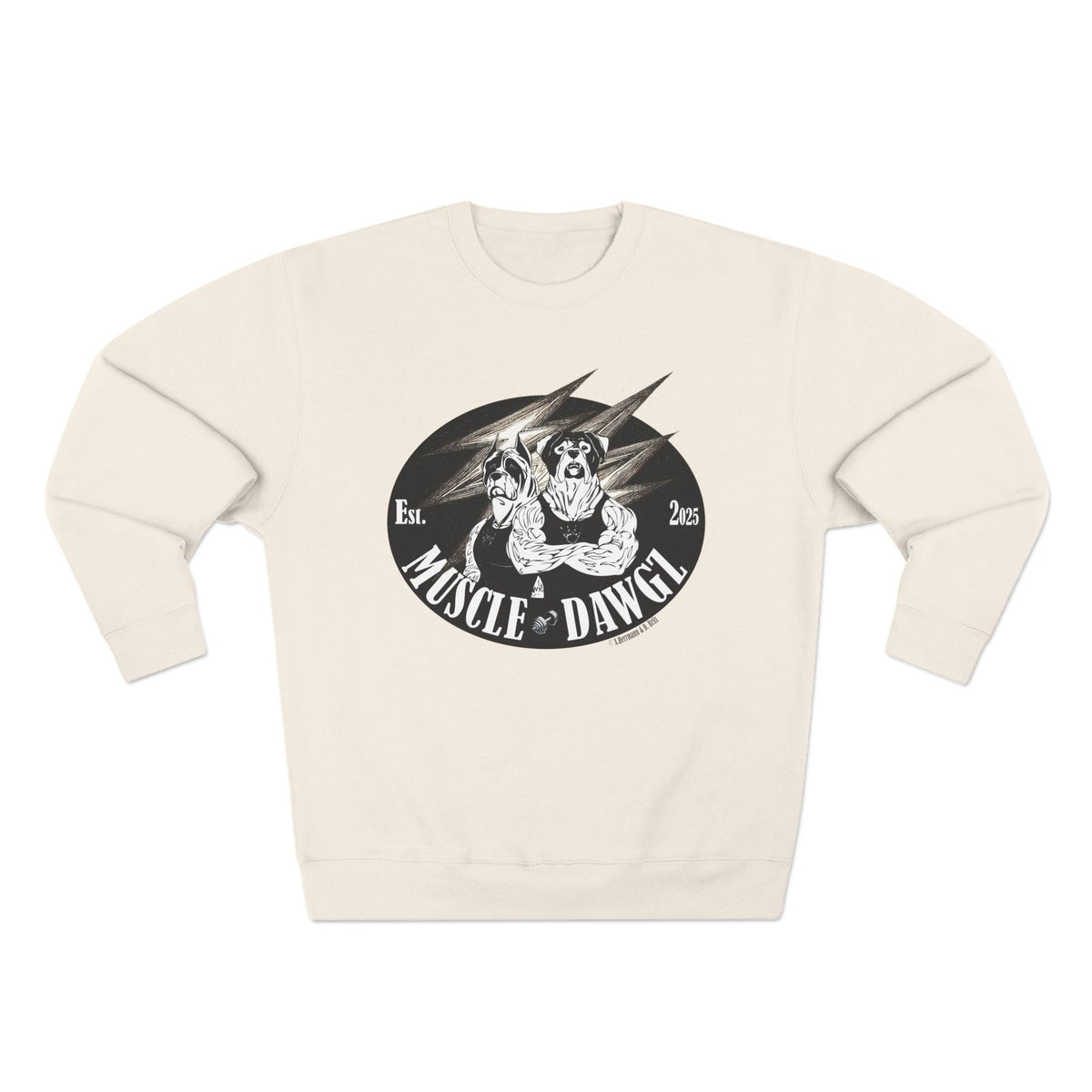 Muscle Dawg Graphic Crewneck Sweatshirt