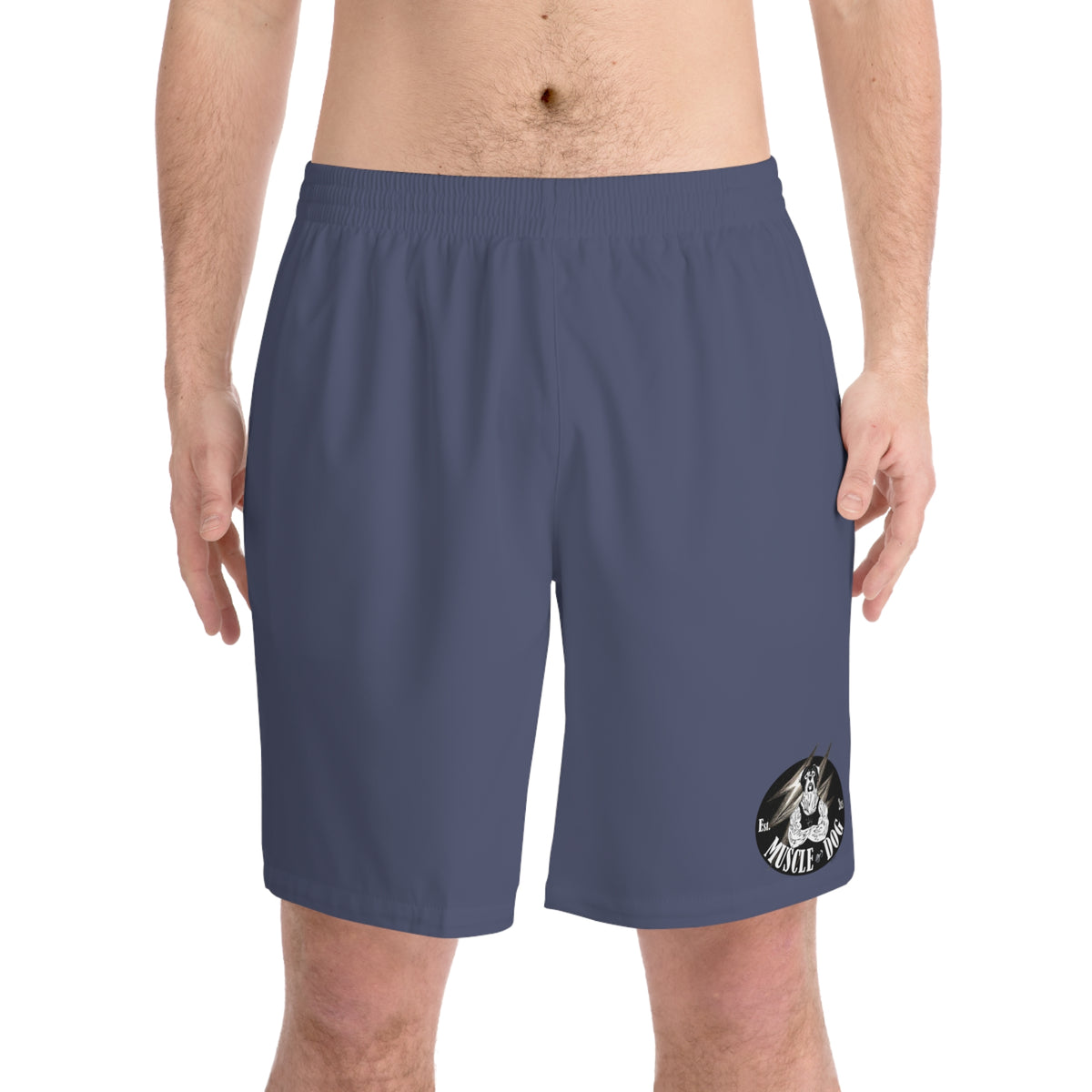 Muscle Dog - Men's Beach Shorts — Casual Elastic Swim Trunks