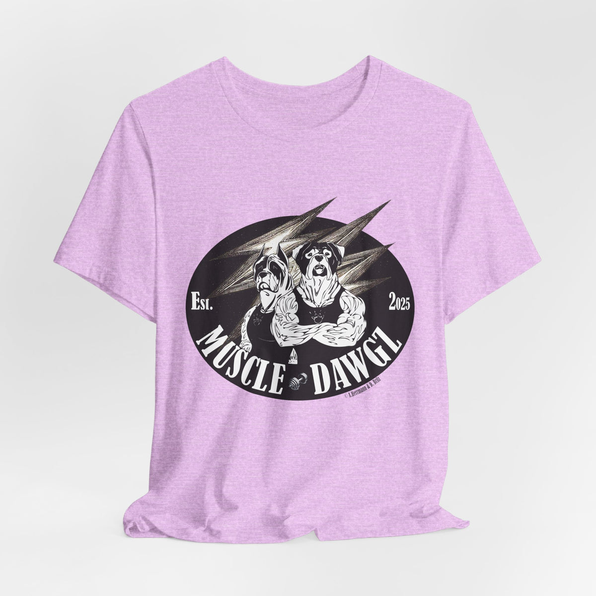 Muscle Dawgz Tee — Vintage Dog Gym Graphic T-Shirt