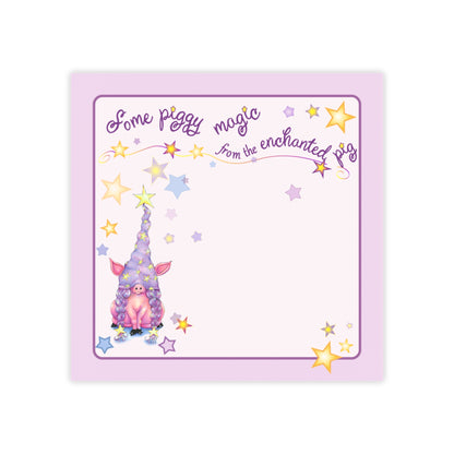 Some Piggy Magic from the Enchanted Gnome Pig Post-it Note Pad