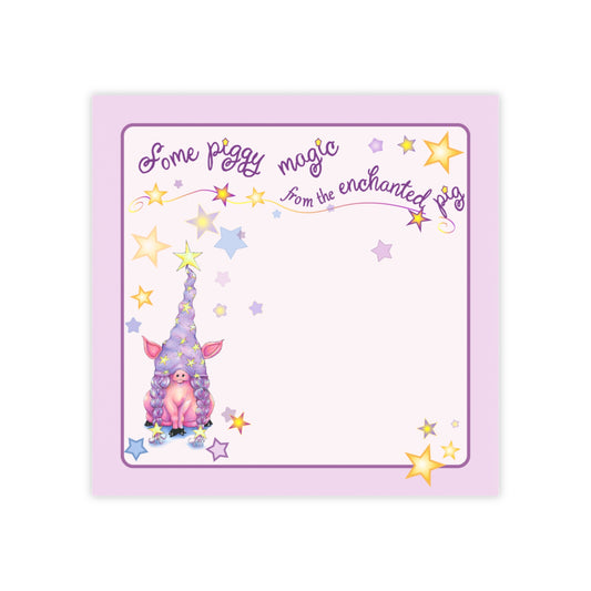 Some Piggy Magic from the Enchanted Gnome Pig Post-it Note Pad