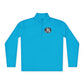 Quarter-Zip Pullover — Vintage Floral Crest Chest Logo