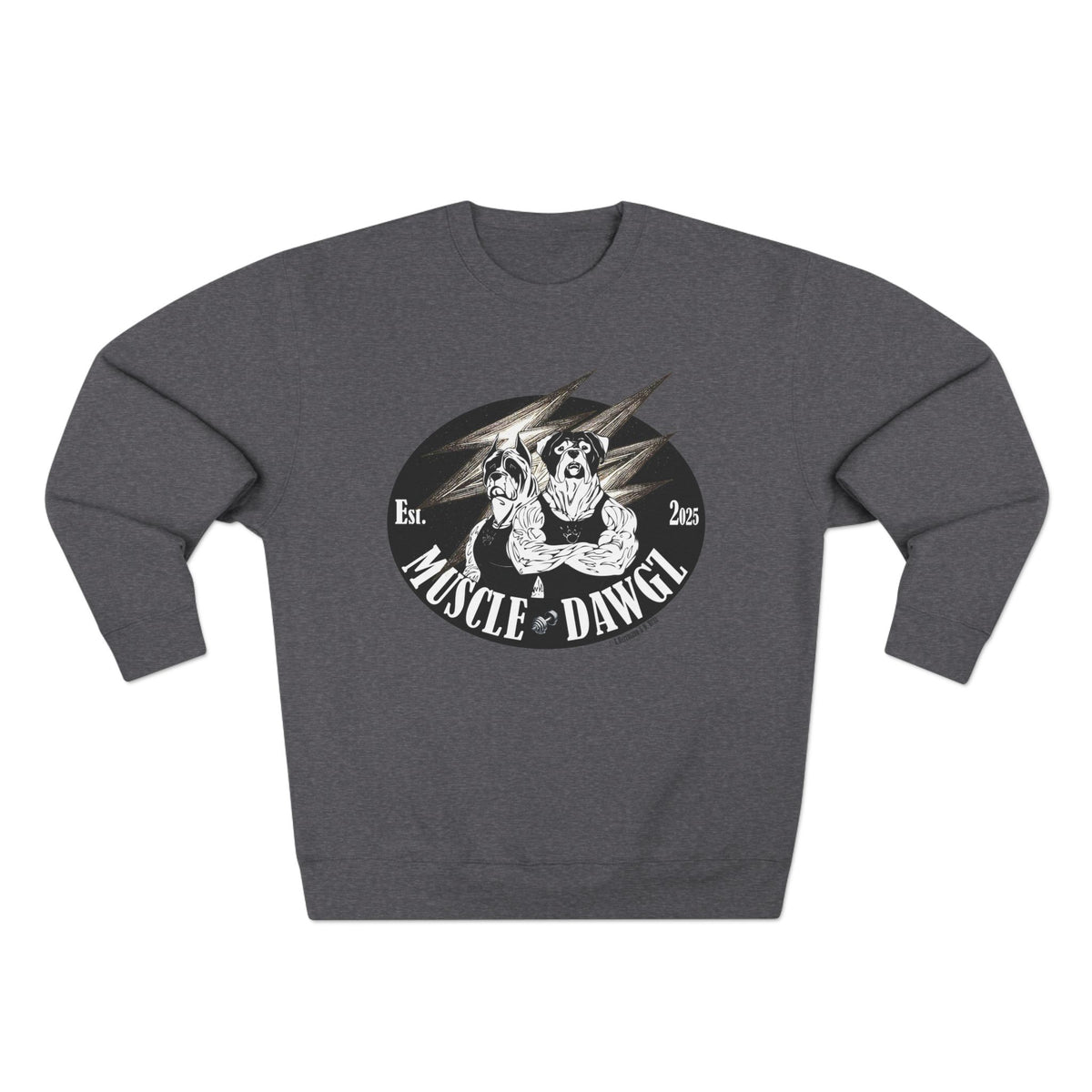 Muscle Dawg Graphic Crewneck Sweatshirt