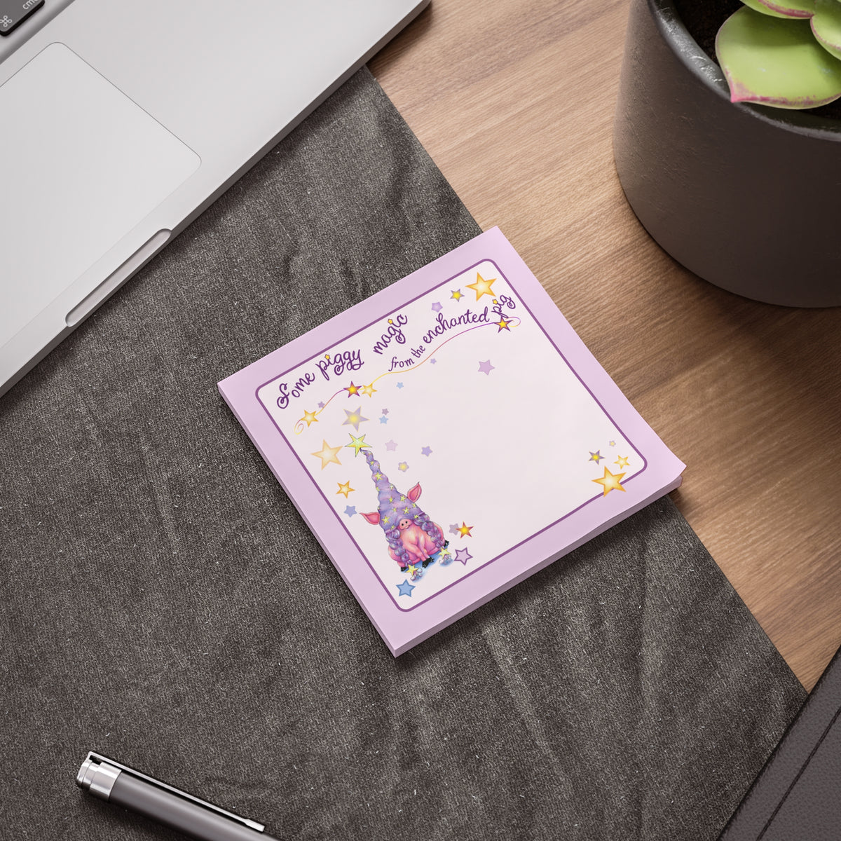 Some Piggy Magic from the Enchanted Gnome Pig Post-it Note Pad
