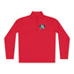 Quarter-Zip Pullover — Vintage Floral Crest Chest Logo