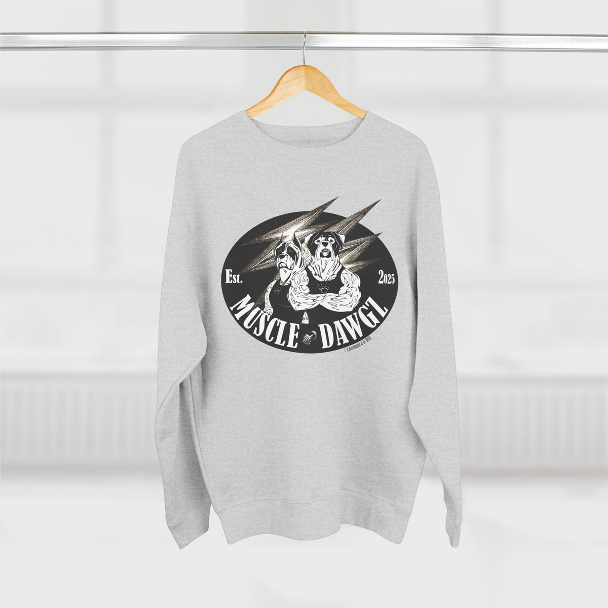 Muscle Dawg Graphic Crewneck Sweatshirt