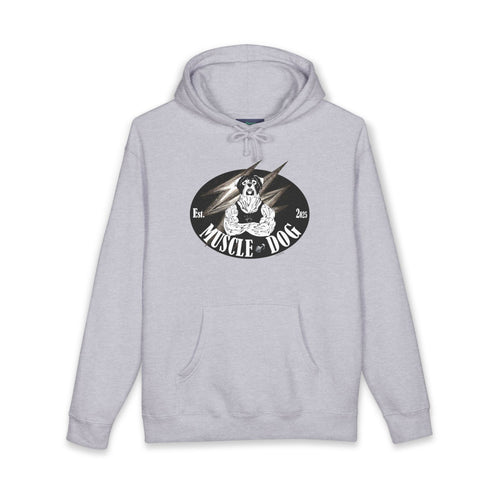 Muscle Dog Hoodie — Vintage Pitbull Strength Graphic Sweatshirt