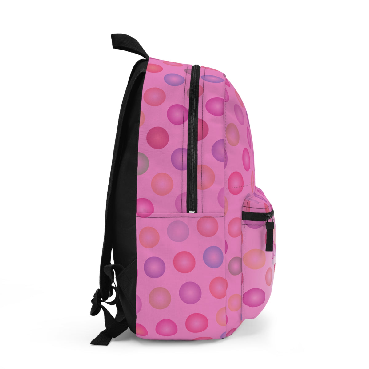 Hot Pink Polka Dot Backpack — Add your name!