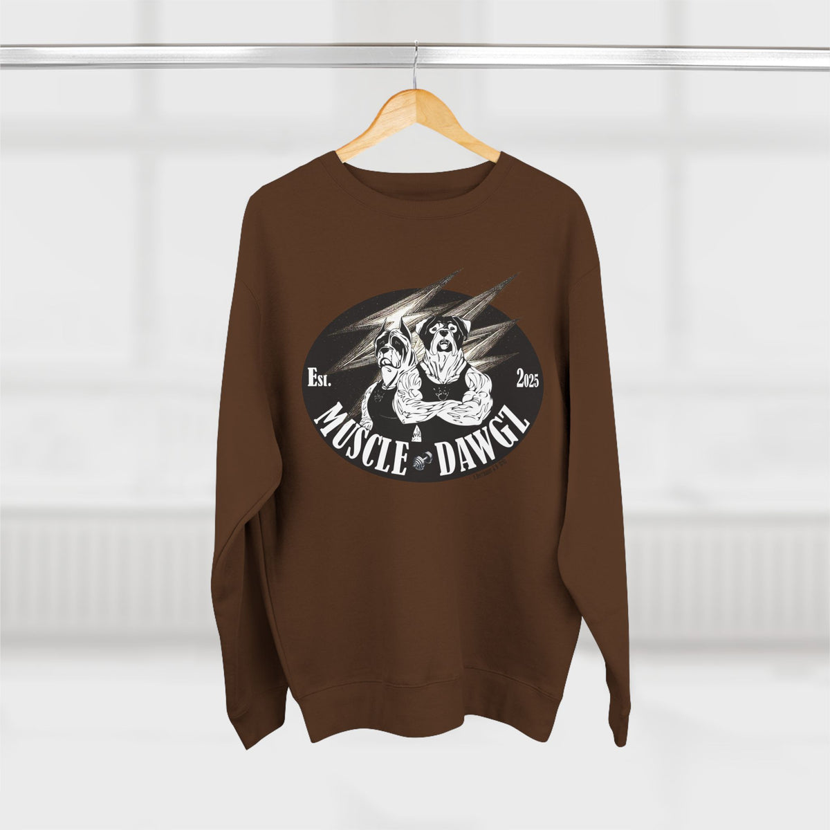 Muscle Dawg Graphic Crewneck Sweatshirt