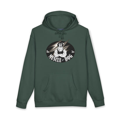 Muscle Dog Hoodie — Vintage Pitbull Strength Graphic Sweatshirt
