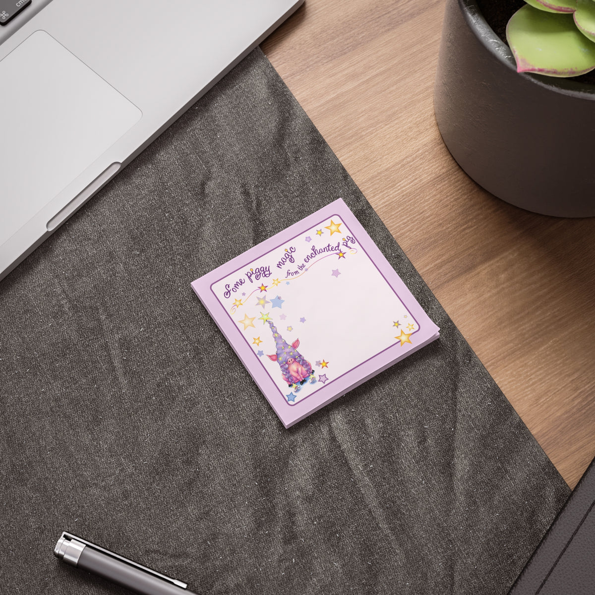 Some Piggy Magic from the Enchanted Gnome Pig Post-it Note Pad