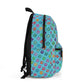 DoodleBum PERSONALIZE IT!- Paw Print Polka Dot Pattern Backpack | multicolored paw prints School Bag