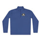 Quarter-Zip Pullover — Vintage Floral Crest Chest Logo