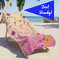 Pastel Daisy Path Beach Towel — Floral Summer Pool & Beach Towel